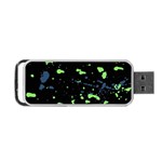 Dark Splatter Abstract Portable USB Flash (One Side) Front