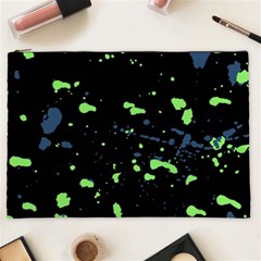 Dark Splatter Abstract Cosmetic Bag (xxl)  by dflcprints