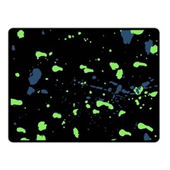 Dark Splatter Abstract Double Sided Fleece Blanket (small)  by dflcprints