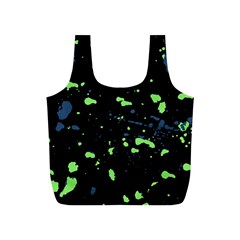 Dark Splatter Abstract Full Print Recycle Bags (s)  by dflcprints