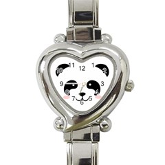 Panda  Heart Italian Charm Watch by Valentinaart