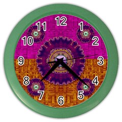 Viva Summer Time In Fauna Color Wall Clocks by pepitasart