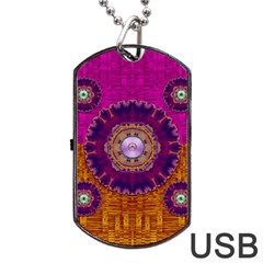 Viva Summer Time In Fauna Dog Tag Usb Flash (two Sides) by pepitasart