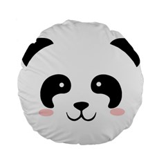 Panda  Standard 15  Premium Round Cushions by Valentinaart