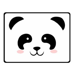 Panda  Double Sided Fleece Blanket (small)  by Valentinaart