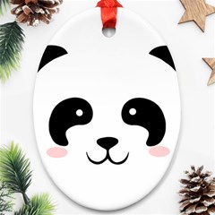 Panda  Ornament (oval) by Valentinaart