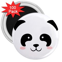 Panda  3  Magnets (100 Pack) by Valentinaart