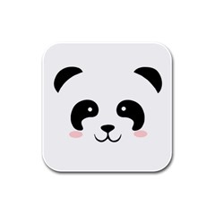 Panda  Rubber Square Coaster (4 Pack)  by Valentinaart