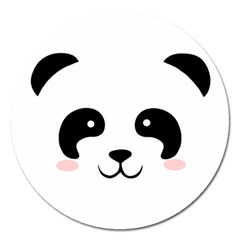 Panda  Magnet 5  (round) by Valentinaart