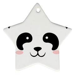 Panda  Star Ornament (two Sides) by Valentinaart