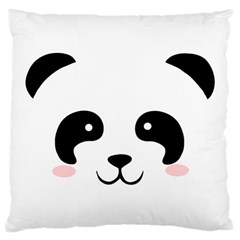 Panda  Large Flano Cushion Case (two Sides) by Valentinaart