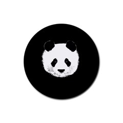 Panda  Rubber Coaster (round)  by Valentinaart