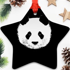 Panda  Star Ornament (two Sides) by Valentinaart