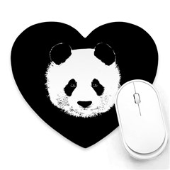 Panda  Heart Mousepads by Valentinaart