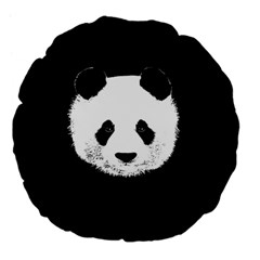 Panda  Large 18  Premium Flano Round Cushions by Valentinaart