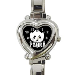 Panda  Heart Italian Charm Watch by Valentinaart