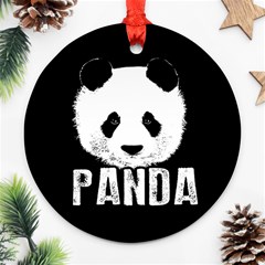 Panda  Round Ornament (two Sides) by Valentinaart