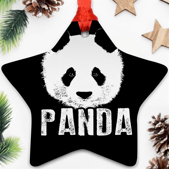 Panda  Star Ornament (Two Sides)