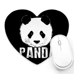 Panda  Heart Mousepads by Valentinaart