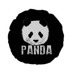 Panda  Standard 15  Premium Flano Round Cushions by Valentinaart