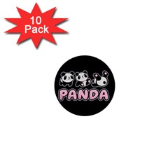 Panda  1  Mini Buttons (10 Pack)  by Valentinaart