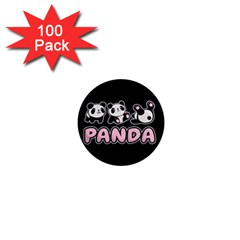 Panda  1  Mini Magnets (100 Pack)  by Valentinaart