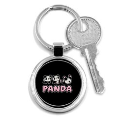 Panda  Key Chains (round)  by Valentinaart