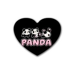 Panda  Rubber Coaster (heart)  by Valentinaart