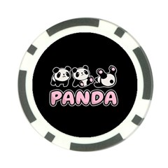 Panda  Poker Chip Card Guard by Valentinaart