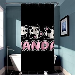 Panda  Shower Curtain 36  X 72  (stall)  by Valentinaart