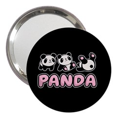 Panda  3  Handbag Mirrors by Valentinaart