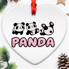 Panda  Ornament (heart)