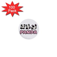 Panda  1  Mini Buttons (100 Pack)  by Valentinaart