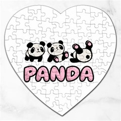 Panda  Jigsaw Puzzle (heart) by Valentinaart