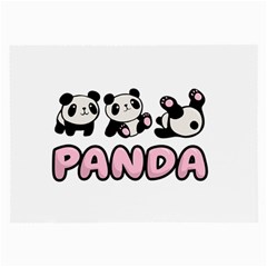 Panda  Large Glasses Cloth (2-side) by Valentinaart