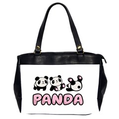 Panda  Office Handbags (2 Sides)  by Valentinaart