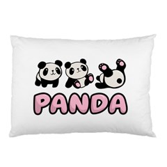 Panda  Pillow Case (two Sides) by Valentinaart