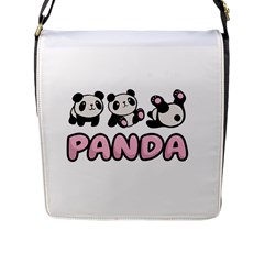 Panda  Flap Messenger Bag (l)  by Valentinaart