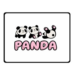 Panda  Double Sided Fleece Blanket (small)  by Valentinaart