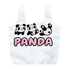 Panda  Full Print Recycle Bags (l)  by Valentinaart