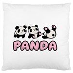 Panda  Large Flano Cushion Case (One Side) Front