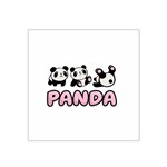 Panda  Satin Bandana Scarf Front