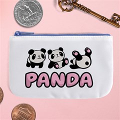 Panda  Large Coin Purse by Valentinaart