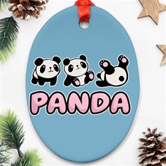 Panda  Ornament (Oval)