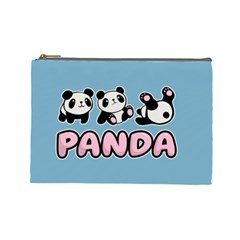 Panda  Cosmetic Bag (large)  by Valentinaart