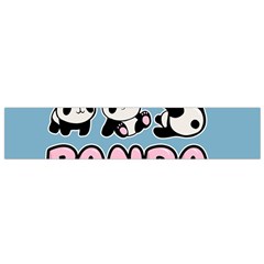 Panda  Small Flano Scarf by Valentinaart