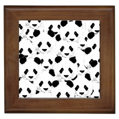 Panda Pattern Framed Tiles by Valentinaart