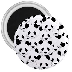 Panda Pattern 3  Magnets by Valentinaart