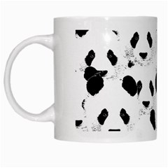 Panda Pattern White Mugs by Valentinaart