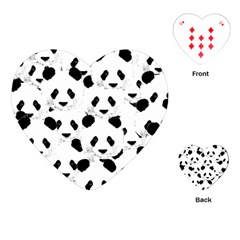 Panda Pattern Playing Cards (heart)  by Valentinaart